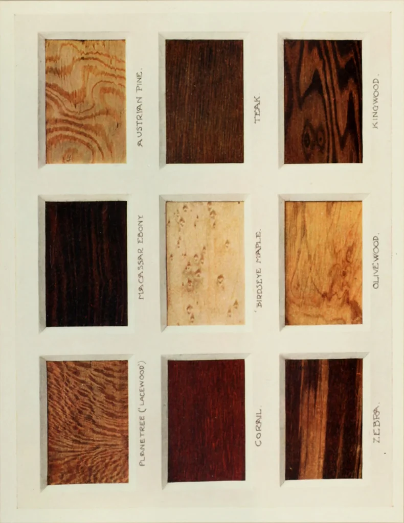 An illustration from The book of decorative furniture, its form, colour and history, 1910, leaf 422