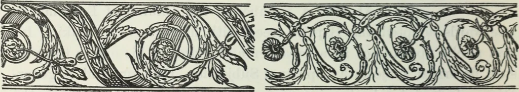 An illustration from The book of decorative furniture, its form, colour and history, 1910, leaf 425