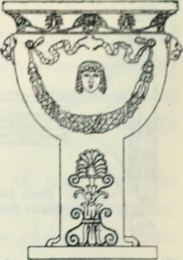 An illustration from The book of decorative furniture, its form, colour and history, 1910, leaf 443