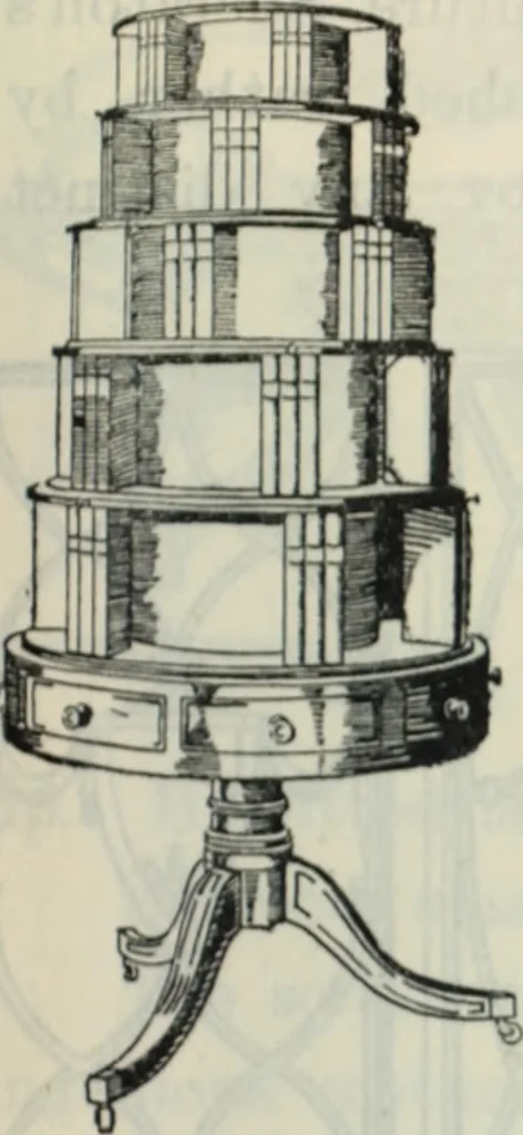 An illustration from The book of decorative furniture, its form, colour and history, 1910, leaf 448