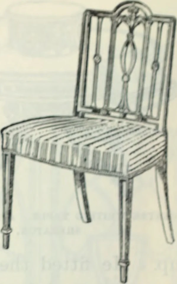 An illustration from The book of decorative furniture, its form, colour and history, 1910, leaf 451