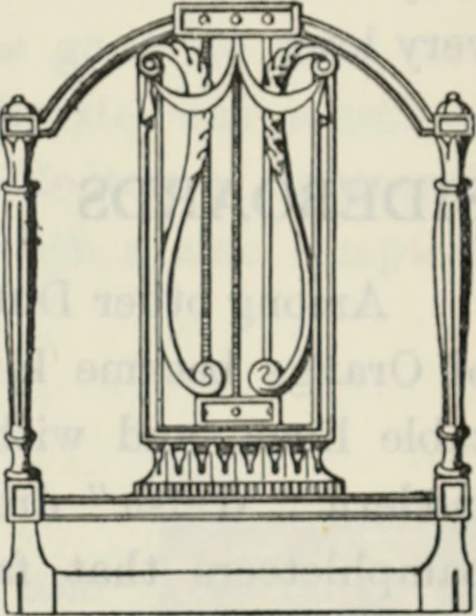 An illustration from The book of decorative furniture, its form, colour and history, 1910, leaf 456