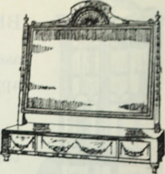 An illustration from The book of decorative furniture, its form, colour and history, 1910, leaf 465