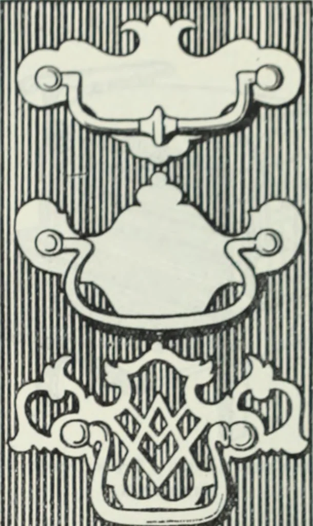 An illustration from The book of decorative furniture, its form, colour and history, 1910, leaf 471