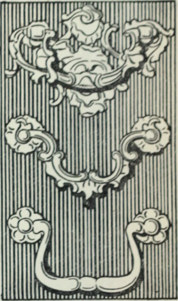An illustration from The book of decorative furniture, its form, colour and history, 1910, leaf 471