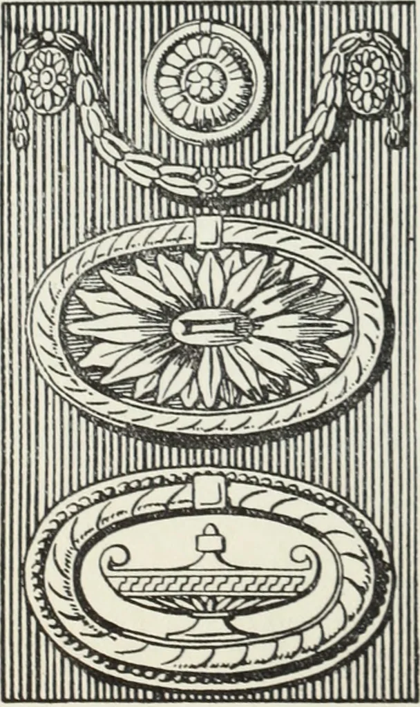 An illustration from The book of decorative furniture, its form, colour and history, 1910, leaf 471