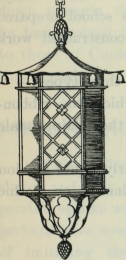 An illustration from The book of decorative furniture, its form, colour and history, 1910, leaf 50