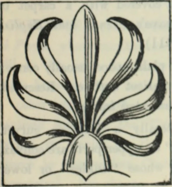 An illustration from The book of decorative furniture, its form, colour and history, 1910, leaf 508