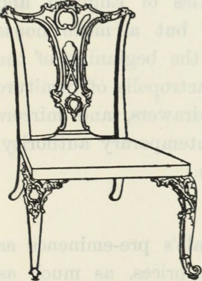 An illustration from The book of decorative furniture, its form, colour and history, 1910, leaf 51
