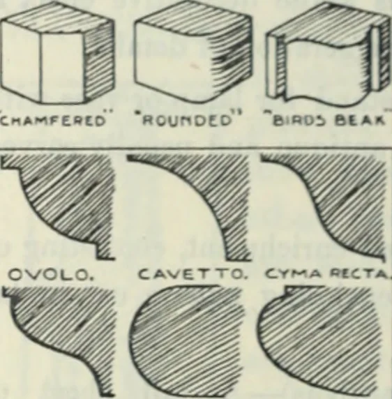 An illustration from The book of decorative furniture, its form, colour and history, 1910, leaf 513