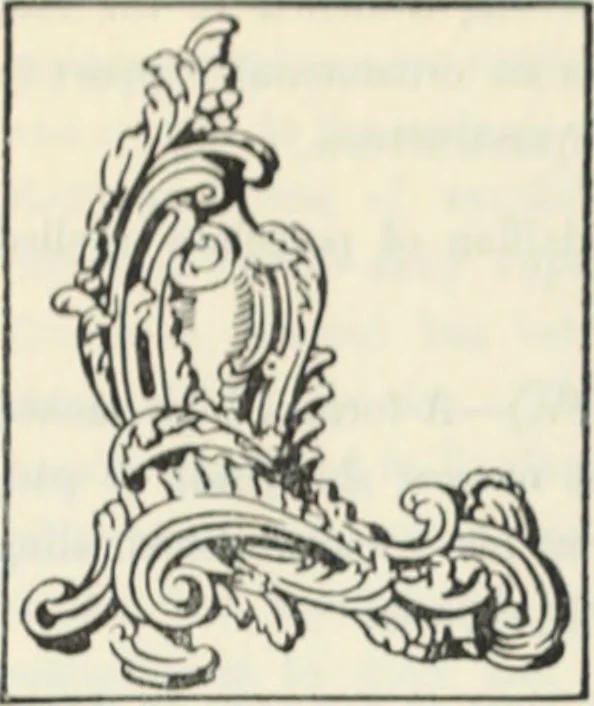 An illustration from The book of decorative furniture, its form, colour and history, 1910, leaf 515