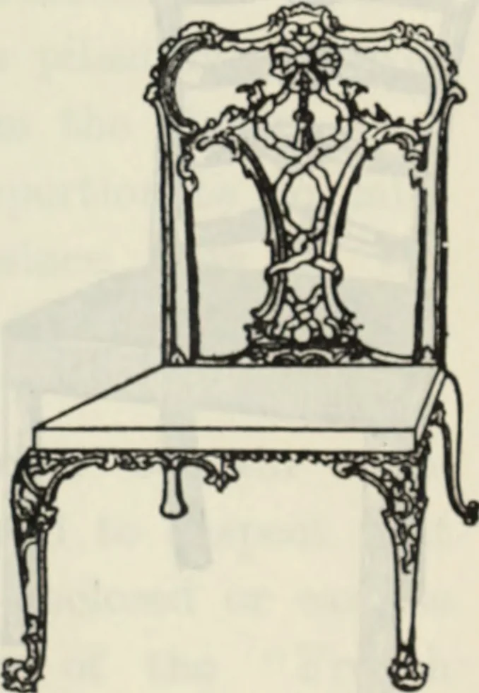 An illustration from The book of decorative furniture, its form, colour and history, 1910, leaf 52