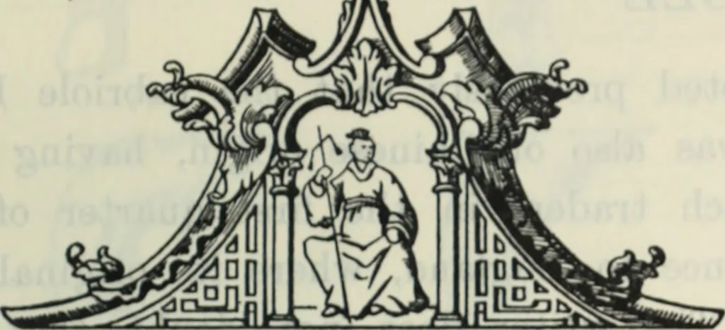An illustration from The book of decorative furniture, its form, colour and history, 1910, leaf 68