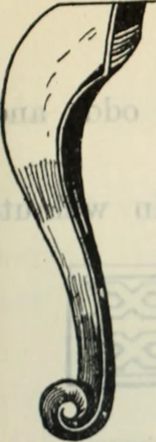 An illustration from The book of decorative furniture, its form, colour and history, 1910, leaf 70