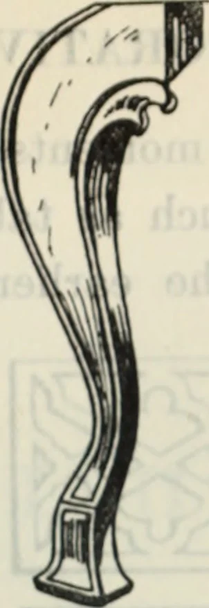 An illustration from The book of decorative furniture, its form, colour and history, 1910, leaf 70