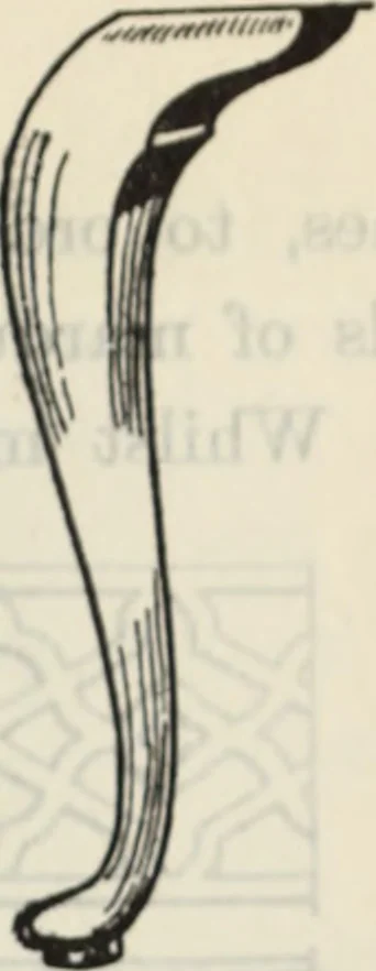An illustration from The book of decorative furniture, its form, colour and history, 1910, leaf 70