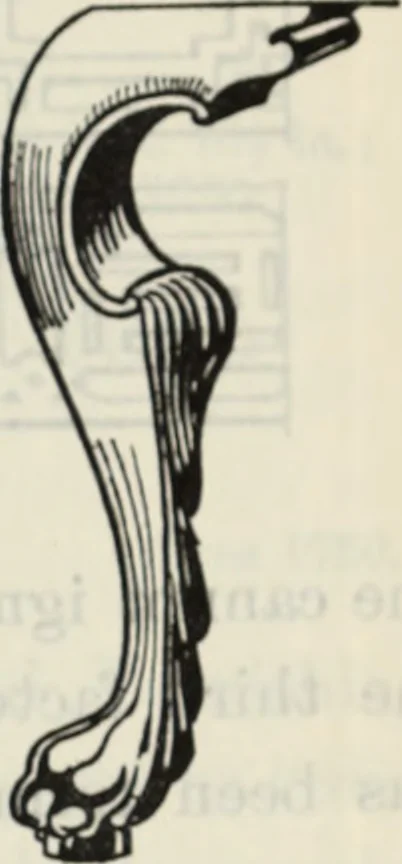 An illustration from The book of decorative furniture, its form, colour and history, 1910, leaf 70