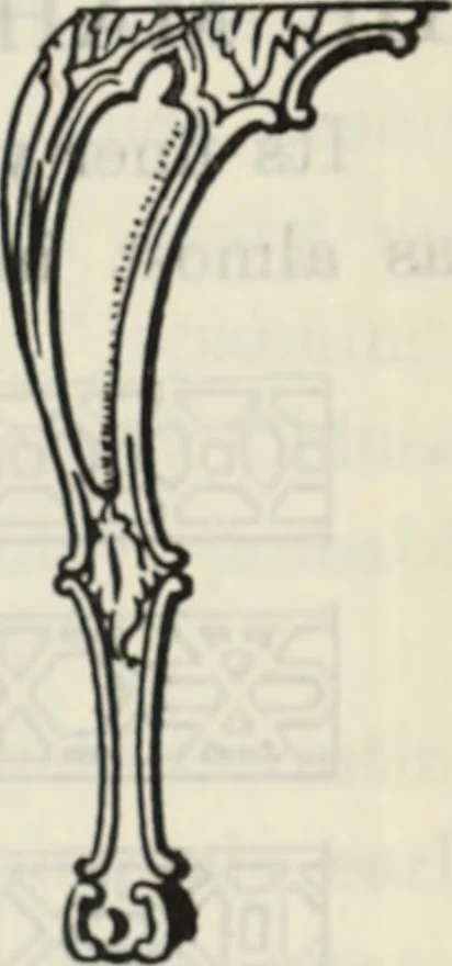 An illustration from The book of decorative furniture, its form, colour and history, 1910, leaf 70