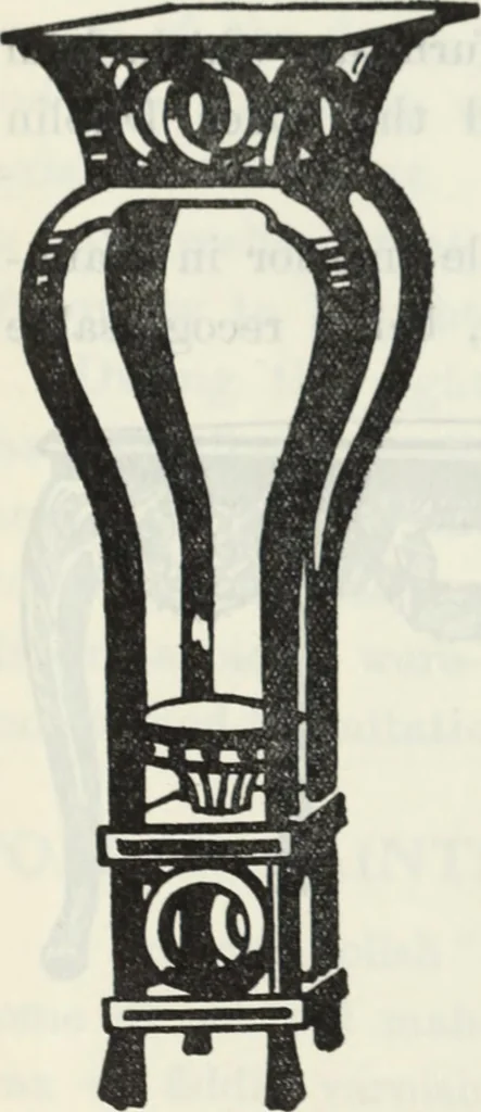 An illustration from The book of decorative furniture, its form, colour and history, 1910, leaf 79