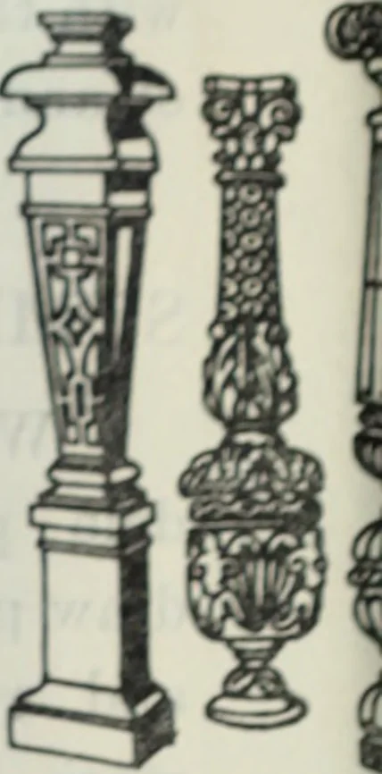 An illustration from The book of decorative furniture, its form, colour and history, 1910, leaf 87
