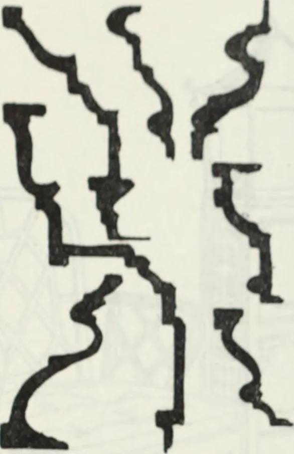 An illustration from The book of decorative furniture, its form, colour and history, 1910, leaf 87