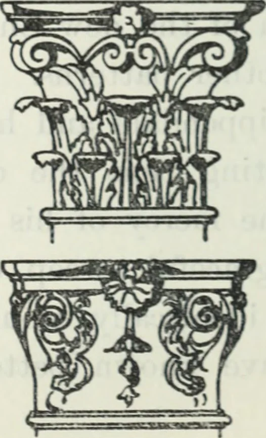 An illustration from The book of decorative furniture, its form, colour and history, 1910, leaf 87