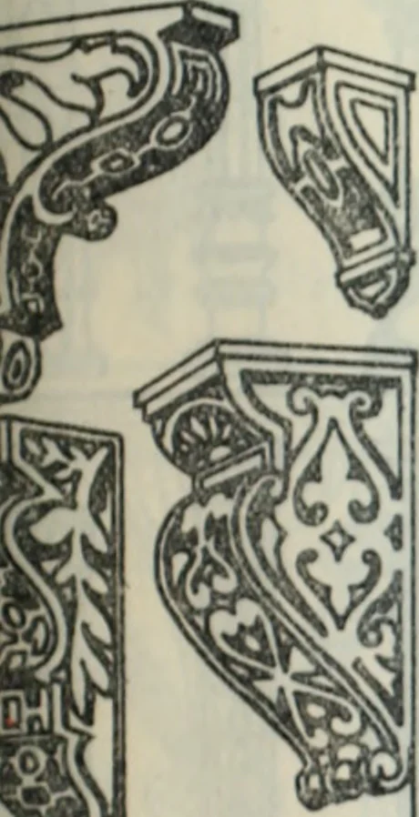 An illustration from The book of decorative furniture, its form, colour and history, 1910, leaf 88