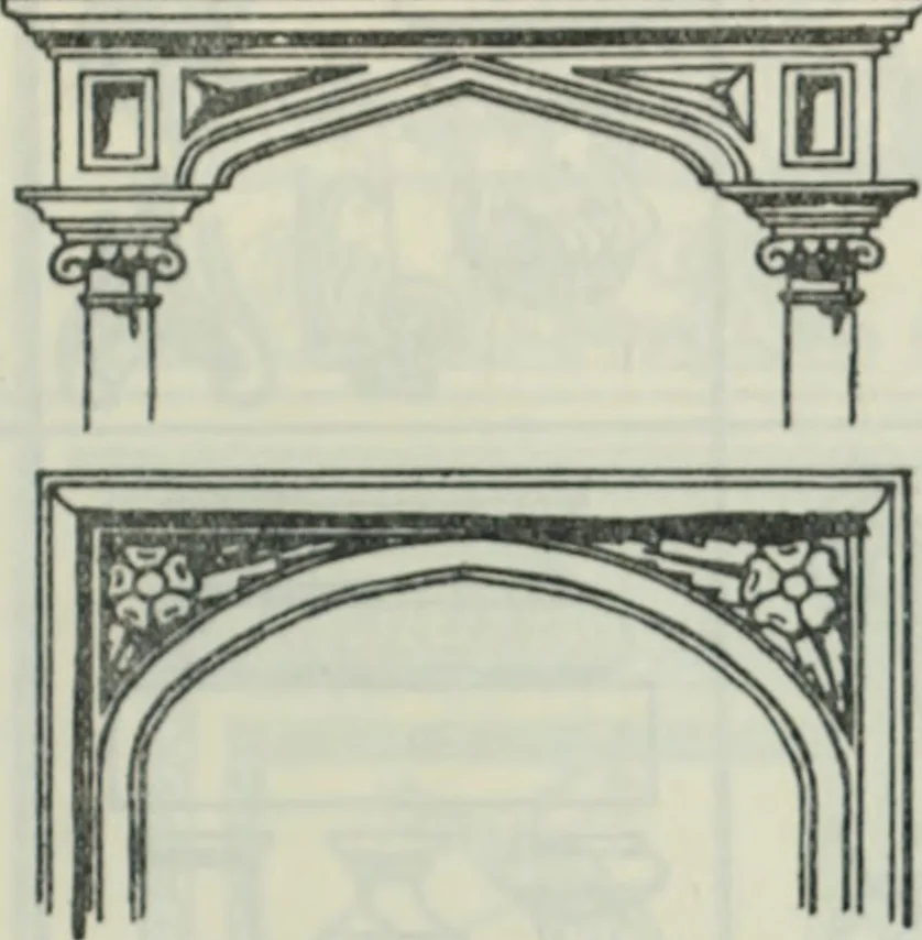 An illustration from The book of decorative furniture, its form, colour and history, 1910, leaf 88