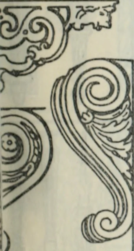 An illustration from The book of decorative furniture, its form, colour and history, 1910, leaf 88