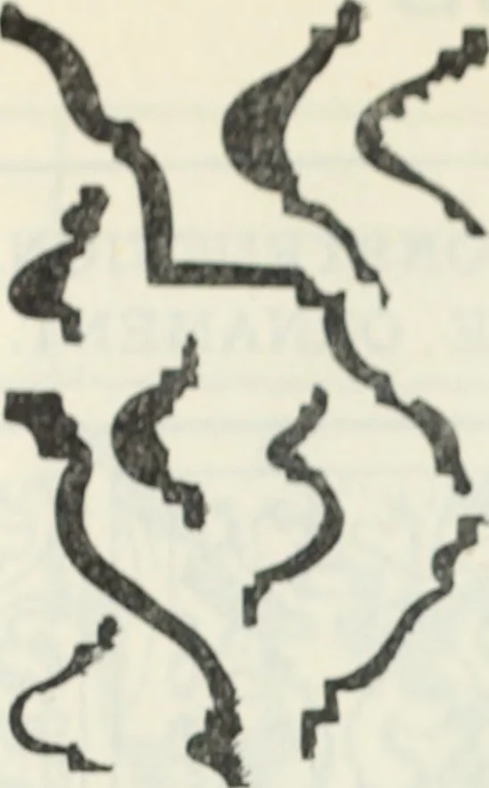 An illustration from The book of decorative furniture, its form, colour and history, 1910, leaf 89