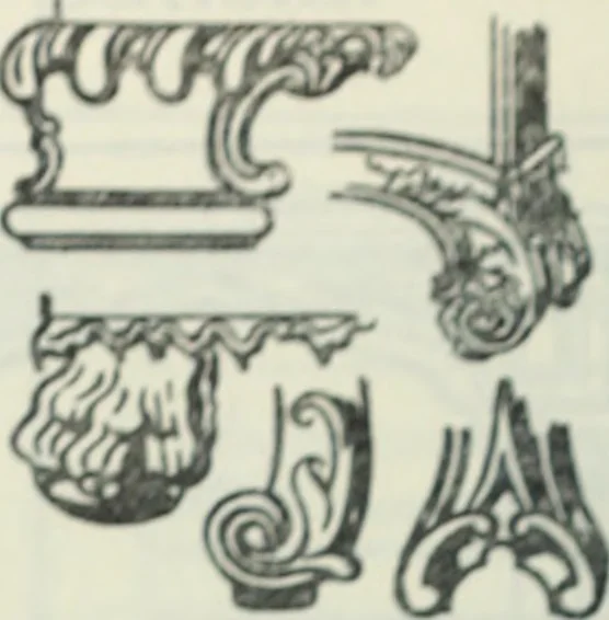 An illustration from The book of decorative furniture, its form, colour and history, 1910, leaf 89
