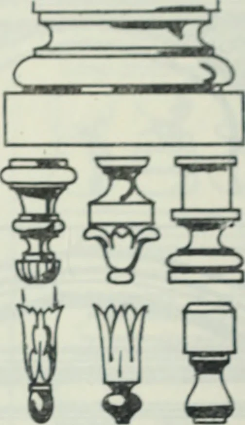 An illustration from The book of decorative furniture, its form, colour and history, 1910, leaf 89