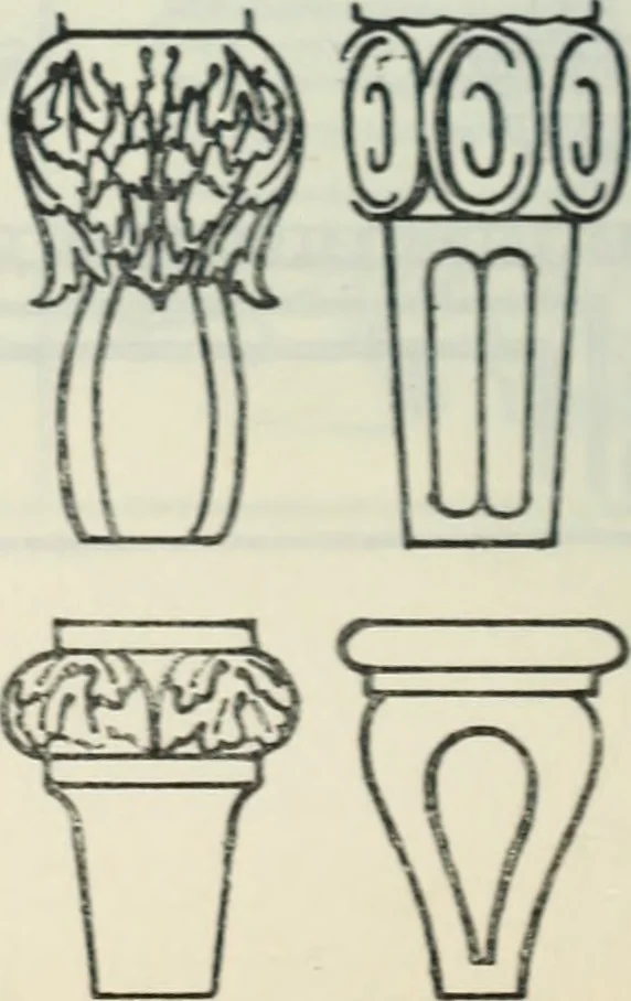 An illustration from The book of decorative furniture, its form, colour and history, 1910, leaf 89