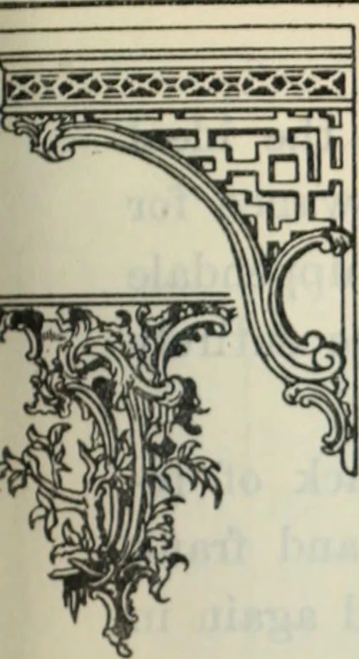 An illustration from The book of decorative furniture, its form, colour and history, 1910, leaf 90