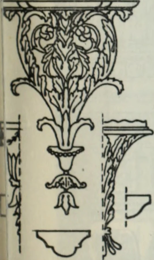 An illustration from The book of decorative furniture, its form, colour and history, 1910, leaf 90