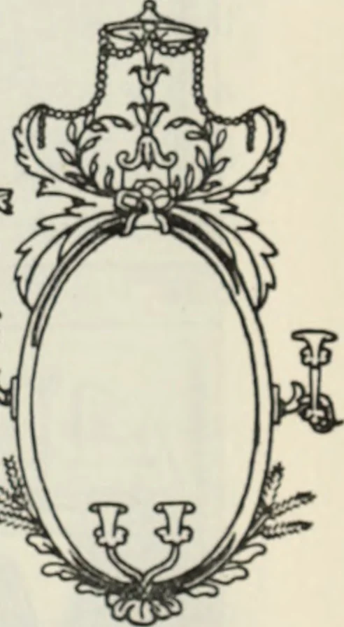 An illustration from The book of decorative furniture, its form, colour and history, 1910, leaf 90