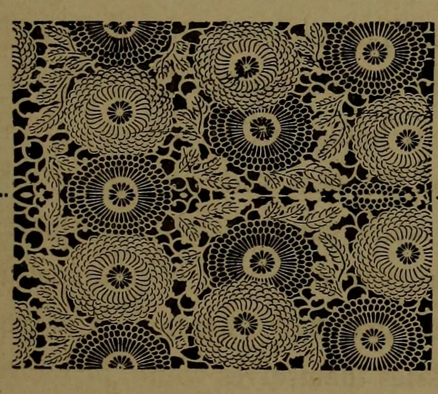 An illustration from The book of delightful and strange designs; being one hundred facsimile illustrations of the art of the Japanese stencil-cutter, to which the gentle reader is introduced, 1893, leaf 14
