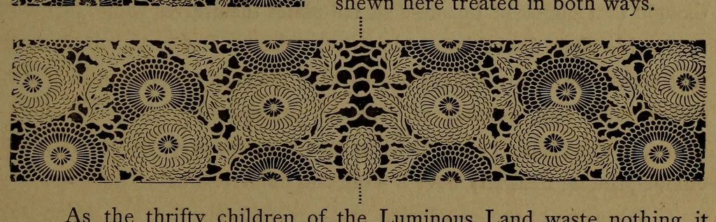 An illustration from The book of delightful and strange designs; being one hundred facsimile illustrations of the art of the Japanese stencil-cutter, to which the gentle reader is introduced, 1893, leaf 14