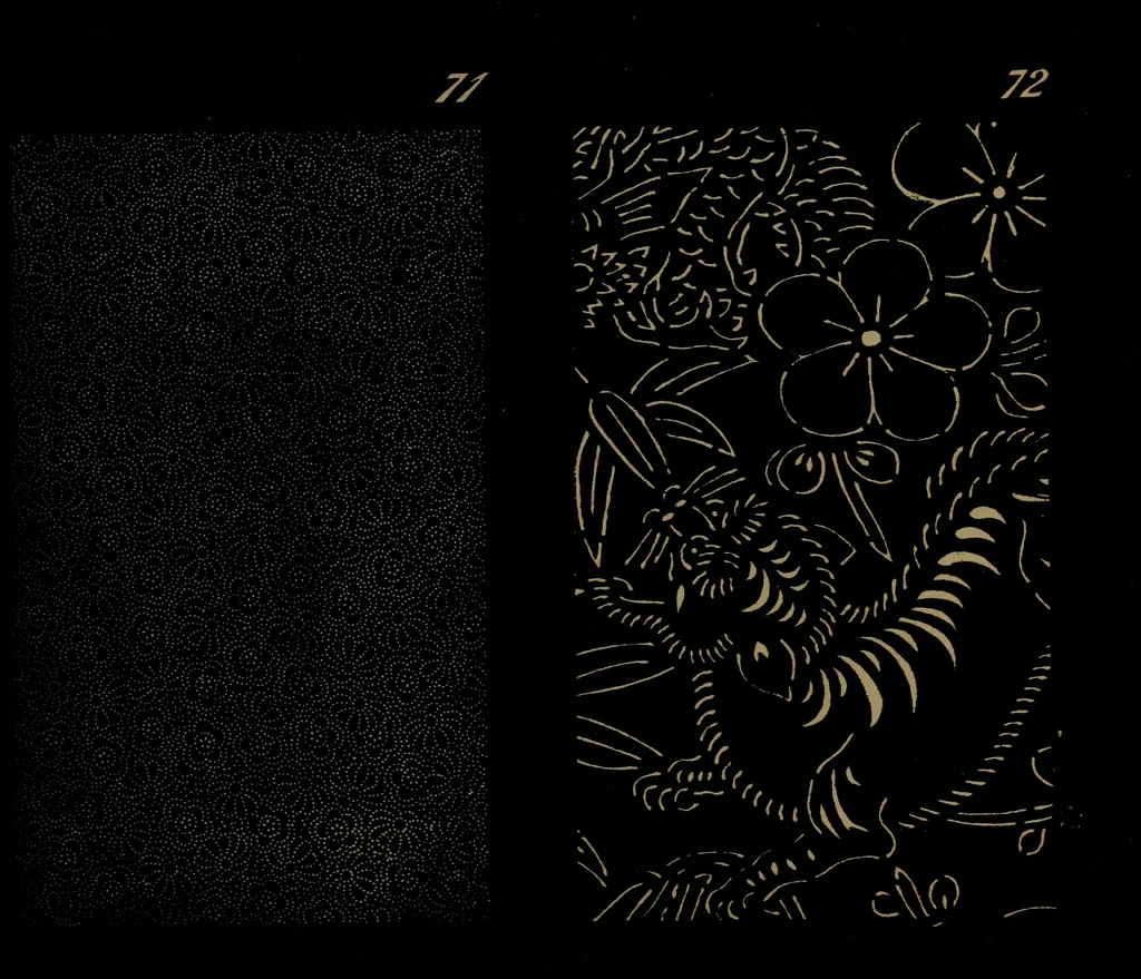 An illustration from The book of delightful and strange designs; being one hundred facsimile illustrations of the art of the Japanese stencil-cutter, to which the gentle reader is introduced, 1893, leaf 278