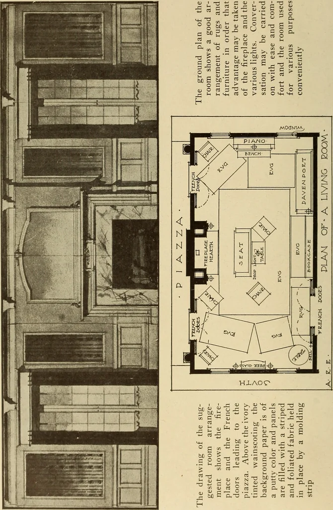 An illustration from A book of distinctive interiors;, 1912, leaf 11