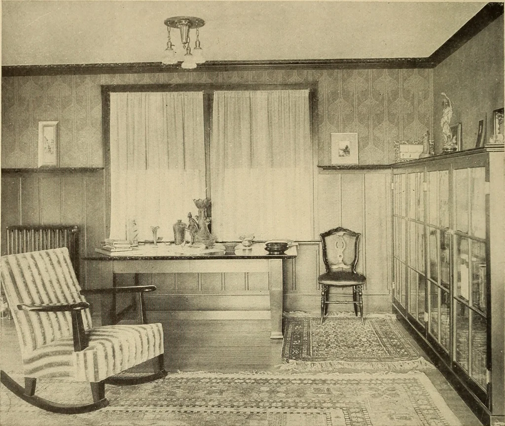 An illustration from A book of distinctive interiors;, 1912, leaf 17