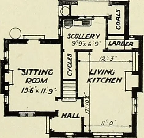 An illustration from The book of the exhibition of houses and cottages, Romford garden suburb, Gidea Park, 1911, leaf 100