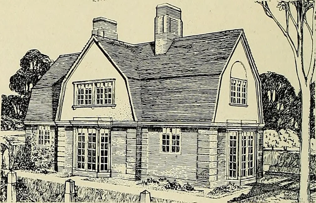 An illustration from The book of the exhibition of houses and cottages, Romford garden suburb, Gidea Park, 1911, leaf 101