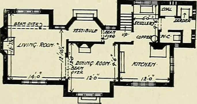 An illustration from The book of the exhibition of houses and cottages, Romford garden suburb, Gidea Park, 1911, leaf 102