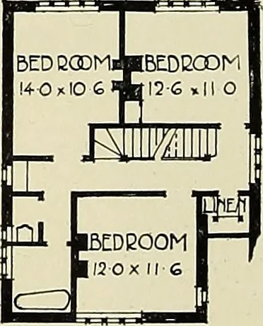 An illustration from The book of the exhibition of houses and cottages, Romford garden suburb, Gidea Park, 1911, leaf 105