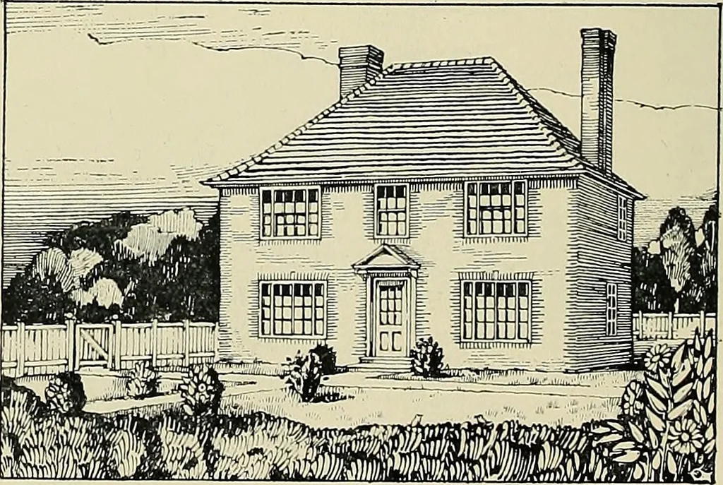 An illustration from The book of the exhibition of houses and cottages, Romford garden suburb, Gidea Park, 1911, leaf 107
