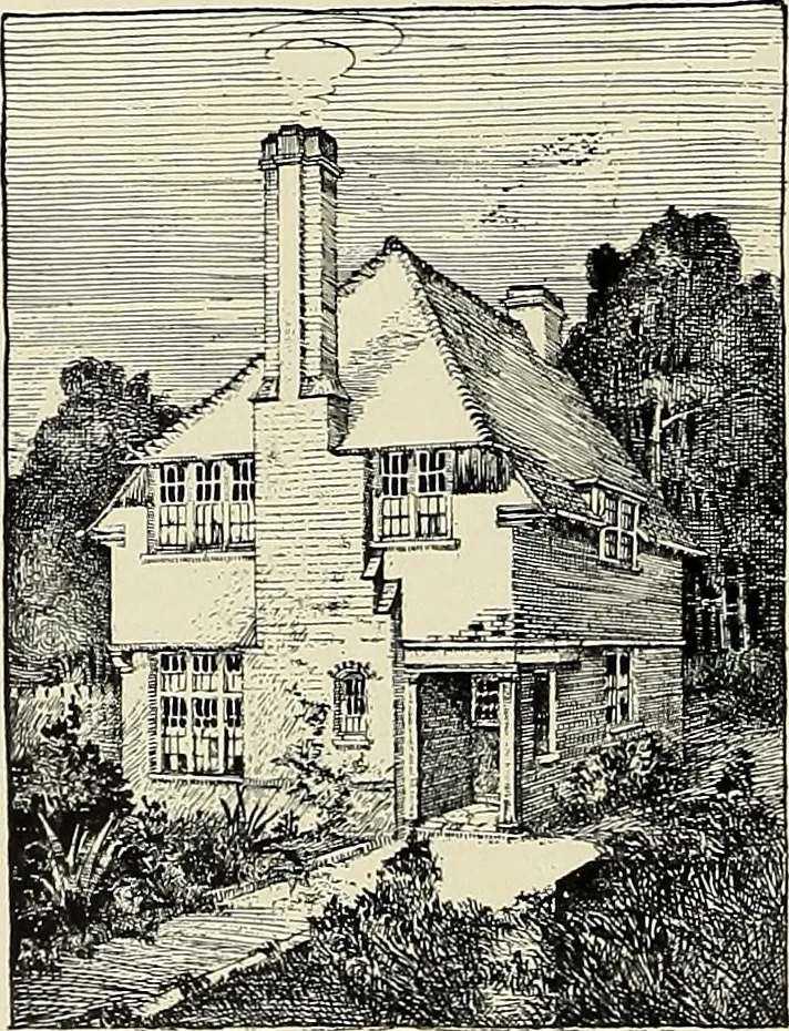 An illustration from The book of the exhibition of houses and cottages, Romford garden suburb, Gidea Park, 1911, leaf 109