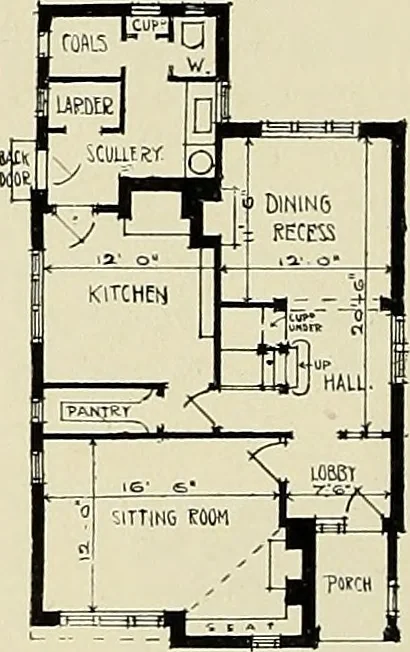An illustration from The book of the exhibition of houses and cottages, Romford garden suburb, Gidea Park, 1911, leaf 109