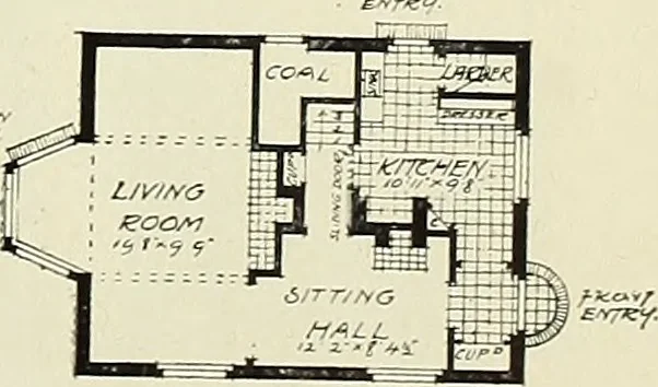 An illustration from The book of the exhibition of houses and cottages, Romford garden suburb, Gidea Park, 1911, leaf 110