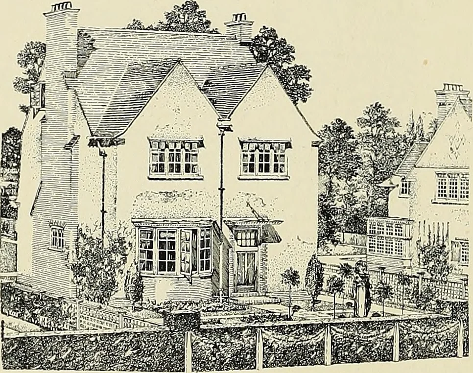 An illustration from The book of the exhibition of houses and cottages, Romford garden suburb, Gidea Park, 1911, leaf 111